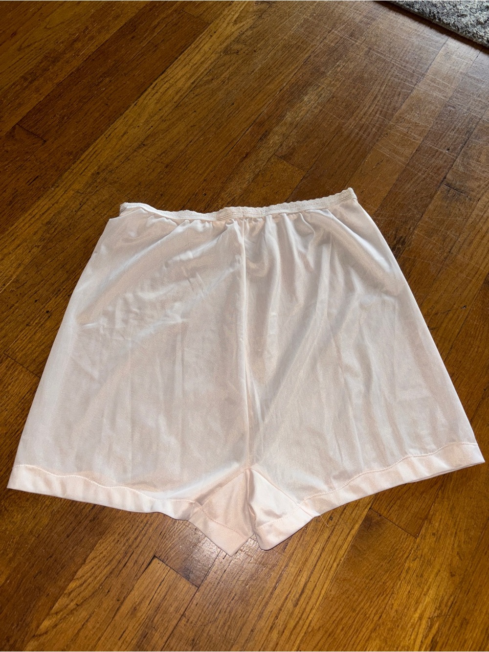 Classic Cream Nylon Half Slip Shorts